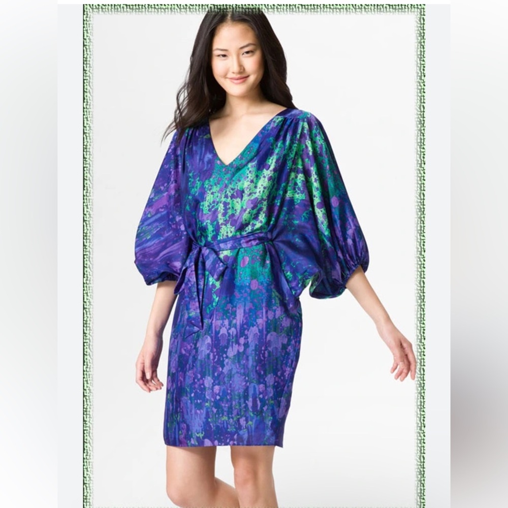 Suzi Chin Silk Summer Day Dress Size 6